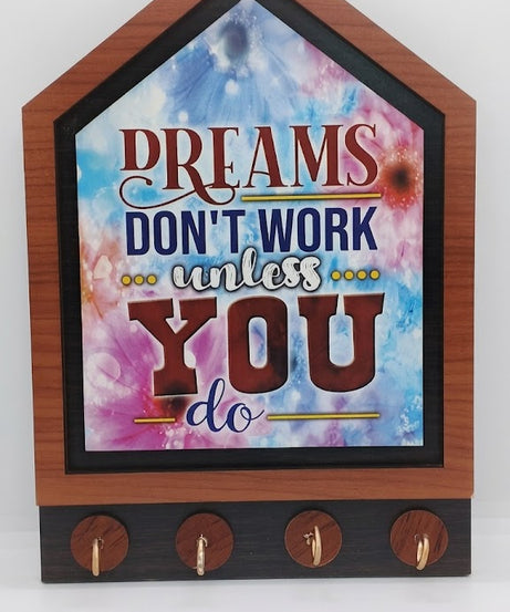برواز خشبي DREAMS DO NOT WORK UNLESS YOU - حجم صغير