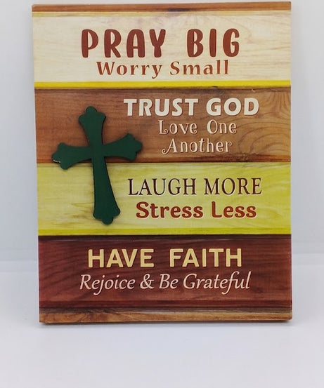 برواز خشبي PRAY BIG - حجم صغير