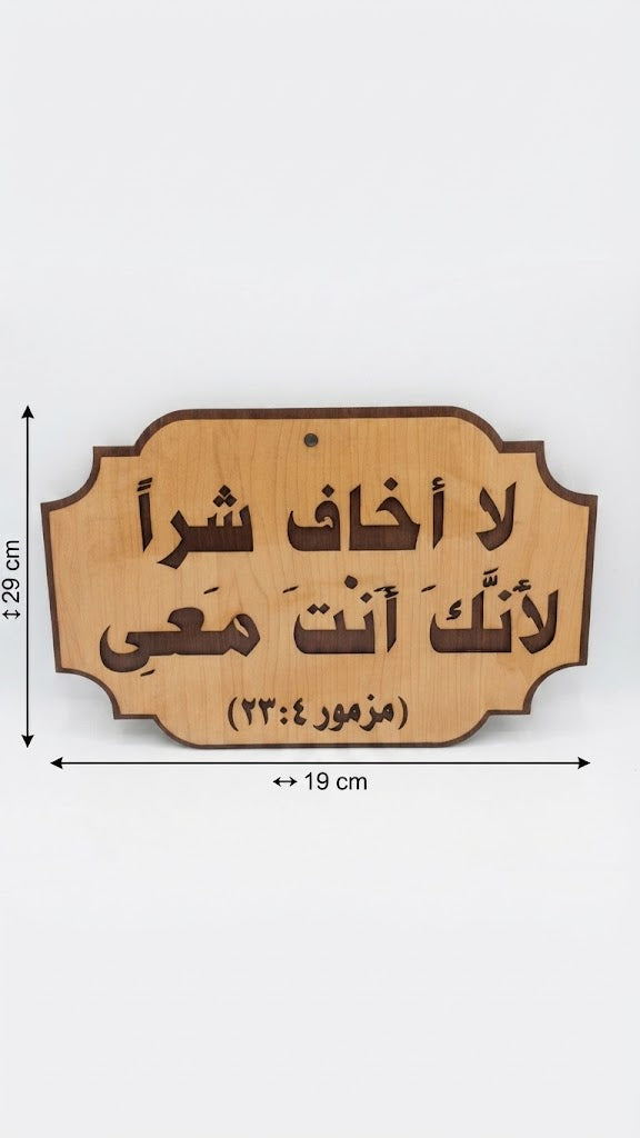 لا أخاف شراً لأنك أنت معي – عربي