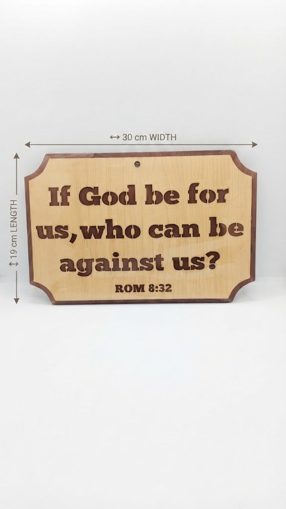 IF GOD BE FOR US, WHO – لوحة خشبية